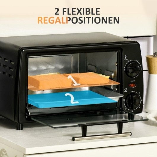Horno Sobremesa Blossom 10L 36,5cm 750W 230ºC Temporizador Negro