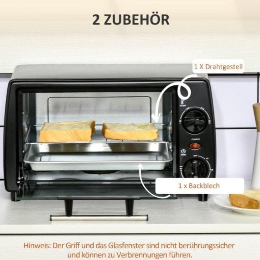 Horno Sobremesa Blossom 10L 36,5cm 750W 230ºC Temporizador Negro