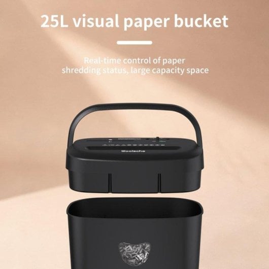 Trituradora de Papel Blossom Corte Cruzado 12 Hojas 24 L Ultra Silenciosa