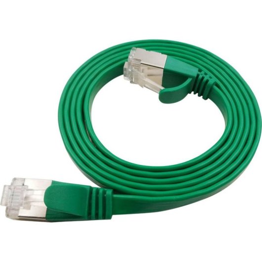 Cable de red plano LinkIT Cat6a 2m U/FTP (STP) RJ-45 Verde