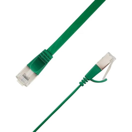 Cable de red plano LinkIT Cat6a 2m U/FTP (STP) RJ-45 Verde