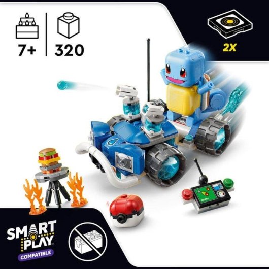LEGO Pokémon Smart Play Carapuce y Buggy del Entrenador 72156 320 piezas