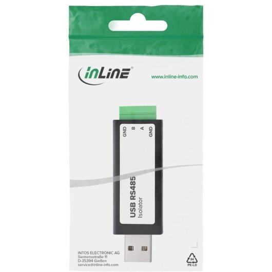 Convertidor InLine 33307D USB 2.0 a RS-485 con aislador galvánico