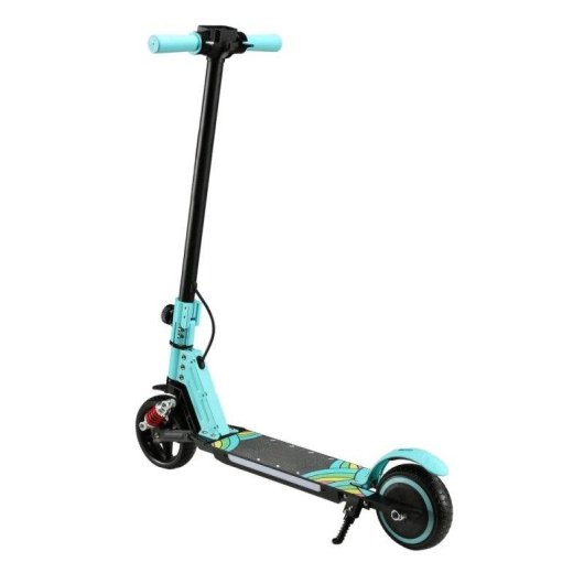 Patinete eléctrico Simate S5 130W Autonomía 8 km Freno electrónico Azul