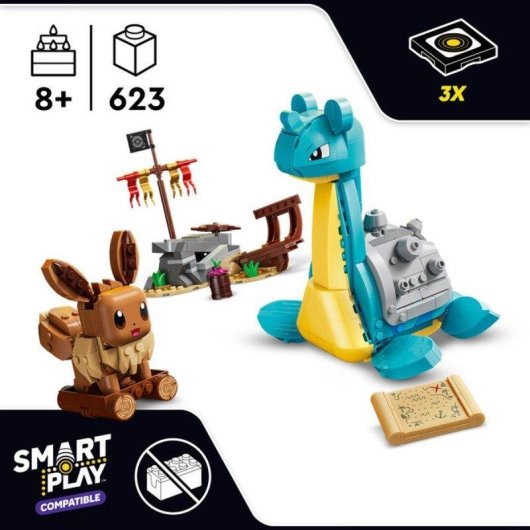 LEGO Pokémon Smart Play Búsqueda Del Tesoro De Évoli Y Lokhlass 72162 623 peças