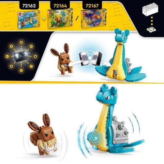 LEGO Pokémon Smart Play Búsqueda Del Tesoro De Évoli Y Lokhlass 72162 623 peças