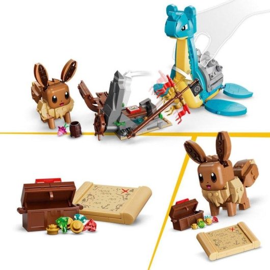 LEGO Pokémon Smart Play Búsqueda Del Tesoro De Évoli Y Lokhlass 72162 623 peças
