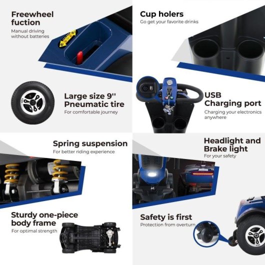 Scooter eléctrica Sweetrich Max Plus 300W asiento de lujo 20Ah 25 km