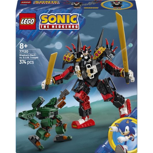 LEGO Sonic the Hedgehog Meca de Shadow vs. G.U.N. Trooper 77120 374 piezas