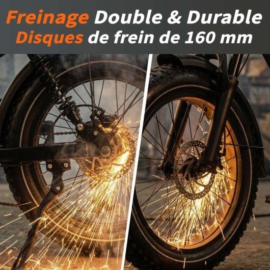 Bicicleta Eléctrica Maxturn MX10 Motor 250W Batería 48V 13,5Ah Neumáticos 20" Negro