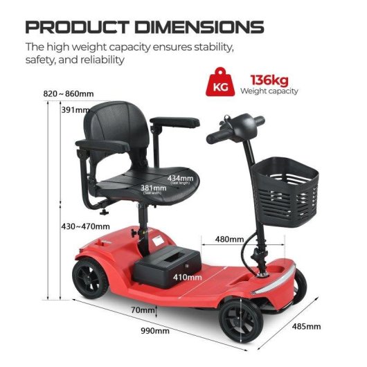 Scooter Eléctrico Sweetrich S2 Para Adultos 250W 12Ah