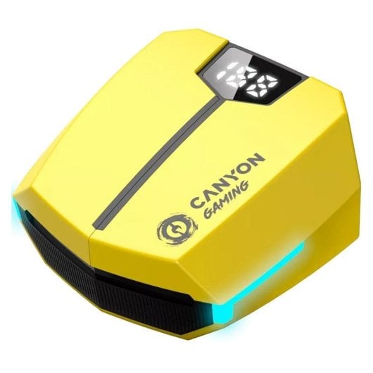 Auriculares Canyon DoubleBee GTWS-2 inalámbricos Bluetooth 5.3 gaming amarillo