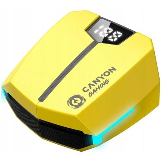 Auriculares Canyon DoubleBee GTWS-2 inalámbricos Bluetooth 5.3 gaming amarillo