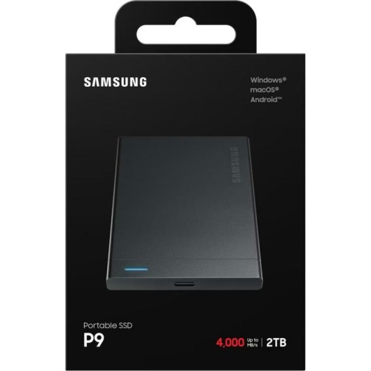 Disco Duro Samsung P9 2 TB SSD USB4 Gen 3x2 4000 MB/s Protección por contraseña