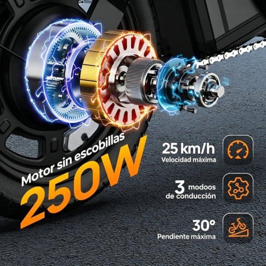 Bicicleta eléctrica plegable URLIFE F1L Batería Extraíble 48V 7,5Ah Motor 250W