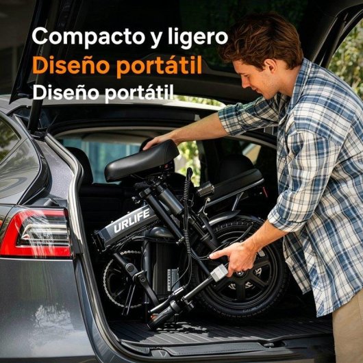 Bicicleta eléctrica plegable URLIFE F1L Batería Extraíble 48V 7,5Ah Motor 250W