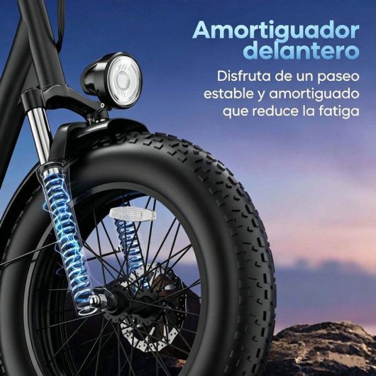 Bicicleta Eléctrica URLIFE E20 Pro 48V 750W Batería Extraíble Ruedas 20×4.0