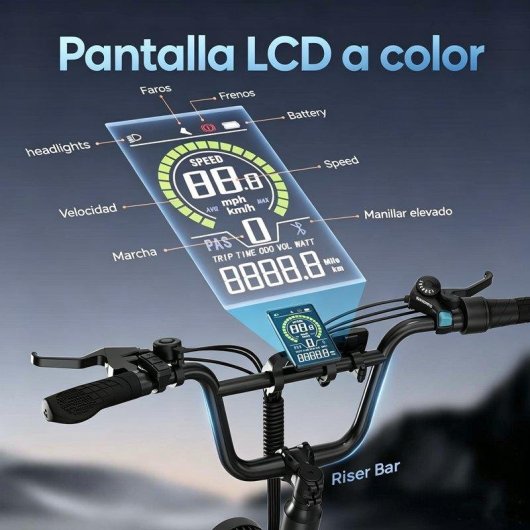 Bicicleta Eléctrica URLIFE E20 Pro 48V 750W Batería Extraíble Ruedas 20×4.0