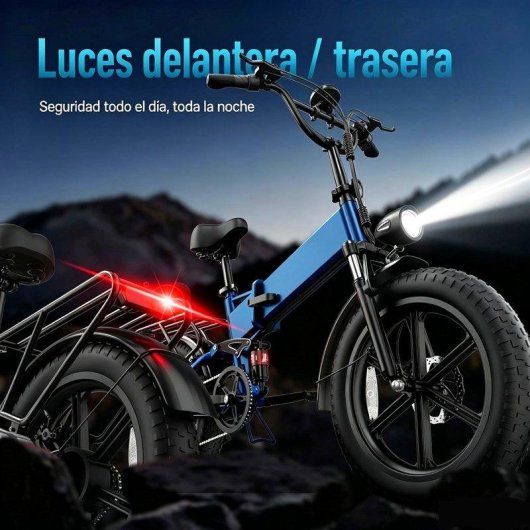 Bicicleta eléctrica fatbike URLIFE T5 Motor 750W Batería 13Ah Suspensión
