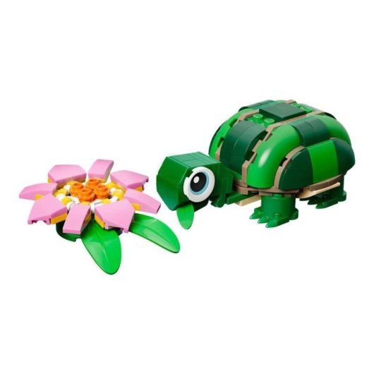 LEGO Creator 3 en 1 Tortuga con Flor de Nenúfar 31377 124 piezas