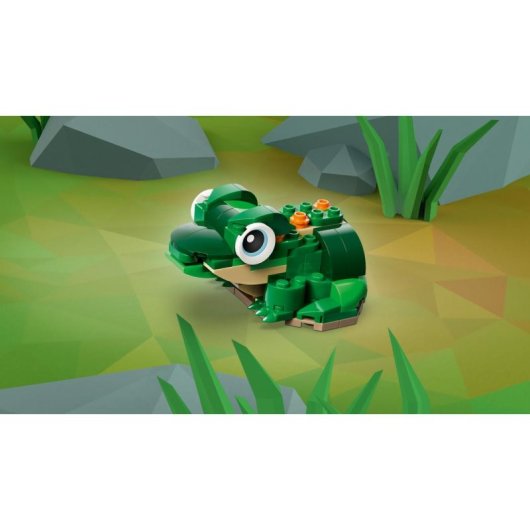 LEGO Creator 3 en 1 Tortuga con Flor de Nenúfar 31377 124 piezas