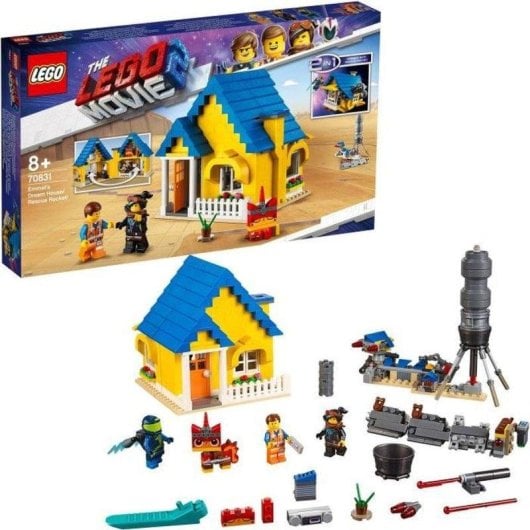 LEGO The Lego Movie 2 70831 2 en 1 Maison de Rêve d'Emmet et Fusée de Sauvetage 70831