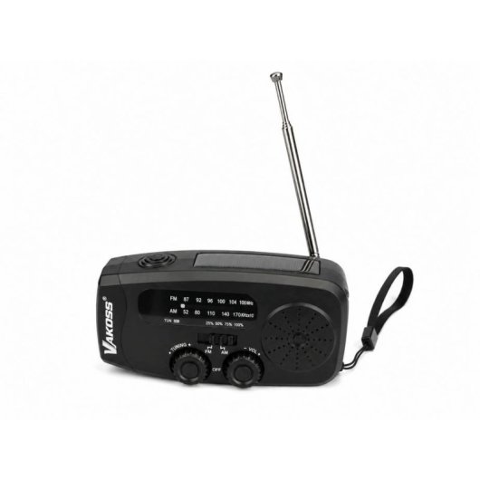 Radio di emergenza Vakoss FM-3660K FM/AM Solare e Dynamo torcia
