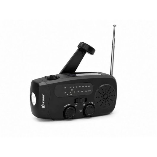 Radio di emergenza Vakoss FM-3660K FM/AM Solare e Dynamo torcia