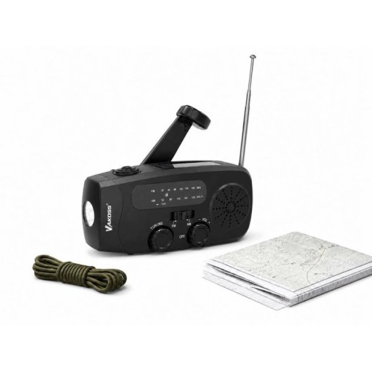 Radio di emergenza Vakoss FM-3660K FM/AM Solare e Dynamo torcia