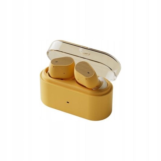 Auriculares MoonDrop Pudding inalámbricos Bluetooth 6.0 con cancelación activa de ruido, ANC, color amarillo dorado