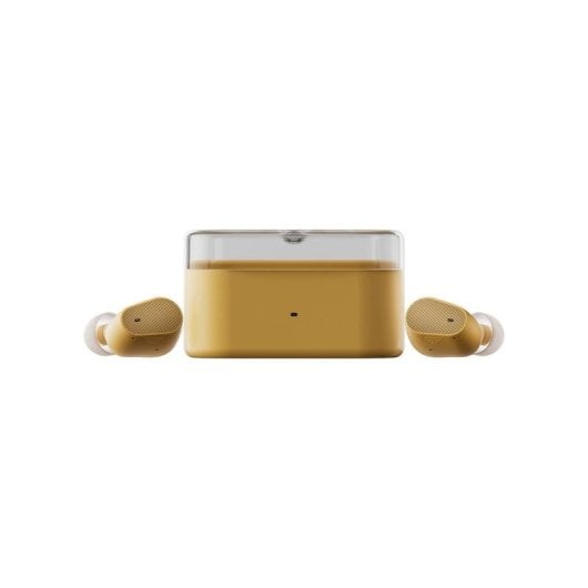 Auriculares MoonDrop Pudding inalámbricos Bluetooth 6.0 con cancelación activa de ruido, ANC, color amarillo dorado