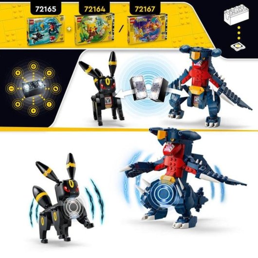 LEGO Pokémon Smart Play Batalla Noctali y Carchacrok 72165 831 piezas
