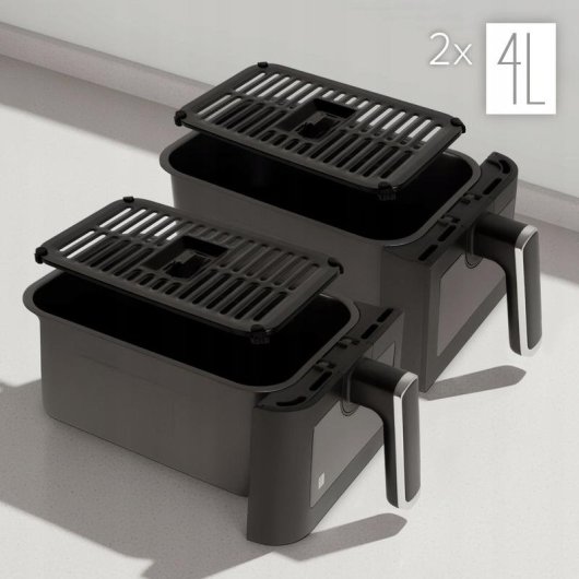 Freidora de aire doble cesta Teesa AIR FRYER DUAL POT 8L 2700W panel táctil