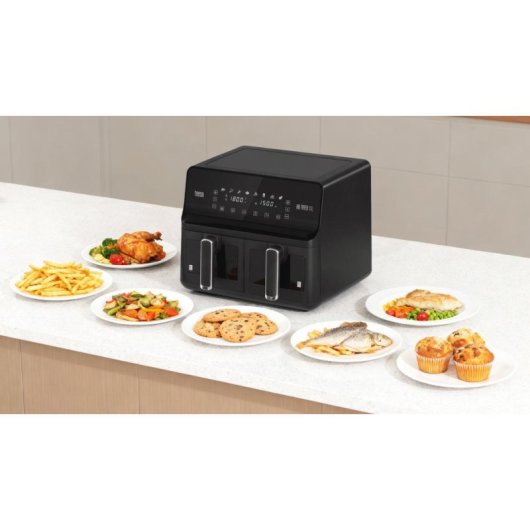 Freidora de aire doble cesta Teesa AIR FRYER DUAL POT 8L 2700W panel táctil