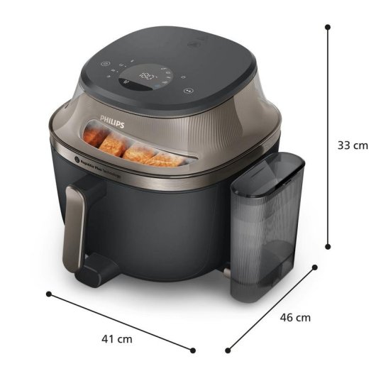 Fritadeira de Ar Philips 5000 NA547/07 7,2L 2000W com Vapor e Revestimento Cerâmico