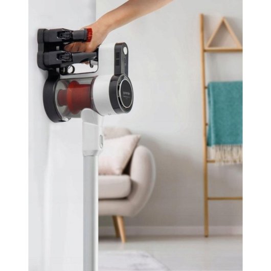 Akku Staubsauger Gorenje SVC216FMLW 135W 45 Min HEPA 0,5L Schwarz Weiß