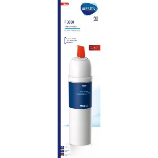 Filtro de agua Brita P 3000 bajo fregadero blanco