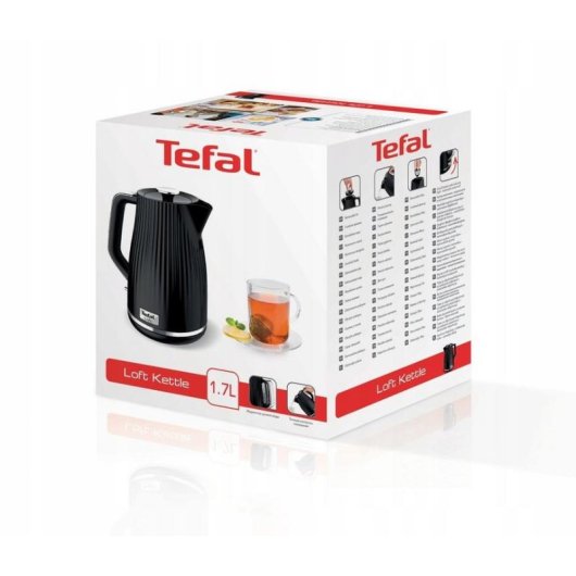Teekanne TEFAL Loft KO2508 1,7 L 2400 W schwarz kabellos