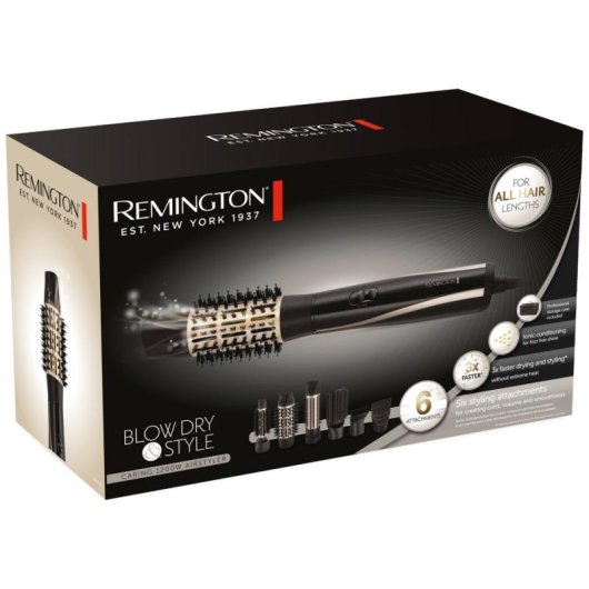Cepillo Moldeador Remington AS7700 1200W Cerámica Iónica 2 Temperaturas 6 Accesorios