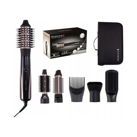 Cepillo Moldeador Remington AS7700 1200W Cerámica Iónica 2 Temperaturas 6 Accesorios