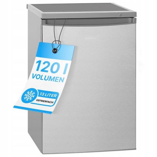 Frigorífico Una Puerta Bomann KS 2184.1 Defrost 84,5cm 120L E Acero inoxidable