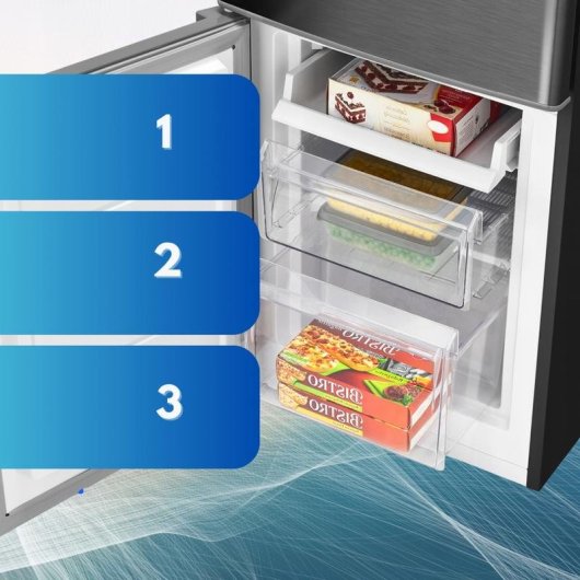 Frigorífico Duas Portas Bomann KG 7359 Defrost 142,5cm 173L C Preto