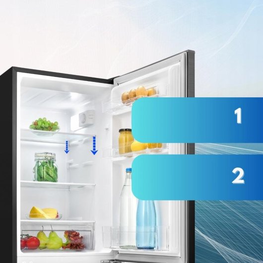 Frigorífico Duas Portas Bomann KG 7359 Defrost 142,5cm 173L C Preto
