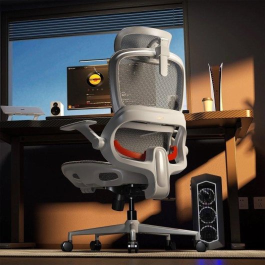 Silla Ergonómica Oficina Sihoo B100 Soporte Sacro Reposacabezas 2D Negro