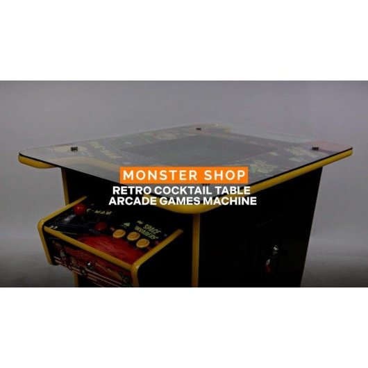 Monster Arcade Cocktailtafel Retro MDF Zwart 19'' LCD Scherm
