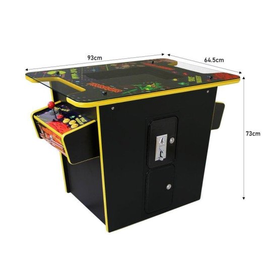 Monster Arcade Cocktailtafel Retro MDF Zwart 19'' LCD Scherm