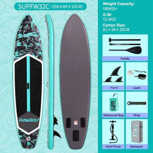Tabla SUP Hinchable FunWater 350×83×15cm 180kg Kit Completo