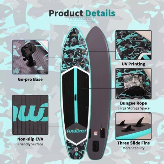 Tabla SUP Hinchable FunWater 350×83×15cm 180kg Kit Completo