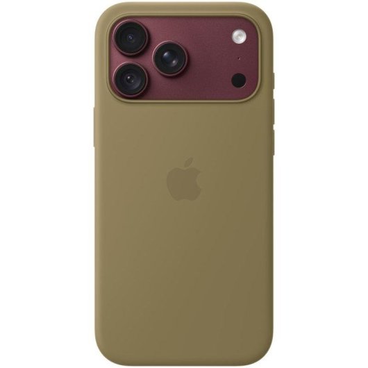 Custodia in silicone Apple con MagSafe oliva per iPhone 18 Pro Max