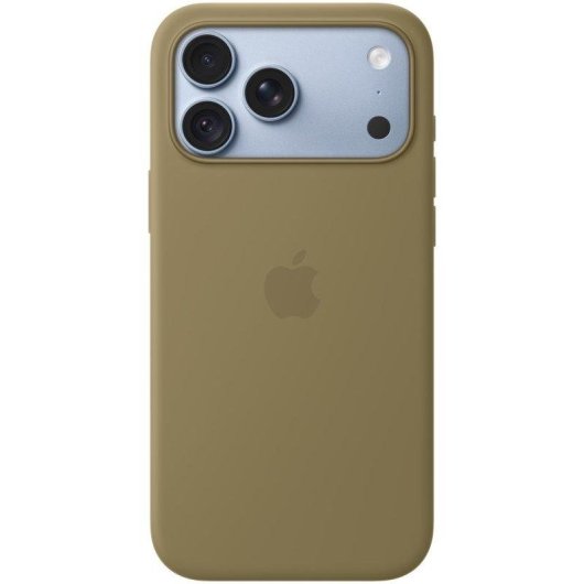 Custodia in silicone Apple con MagSafe oliva per iPhone 18 Pro Max